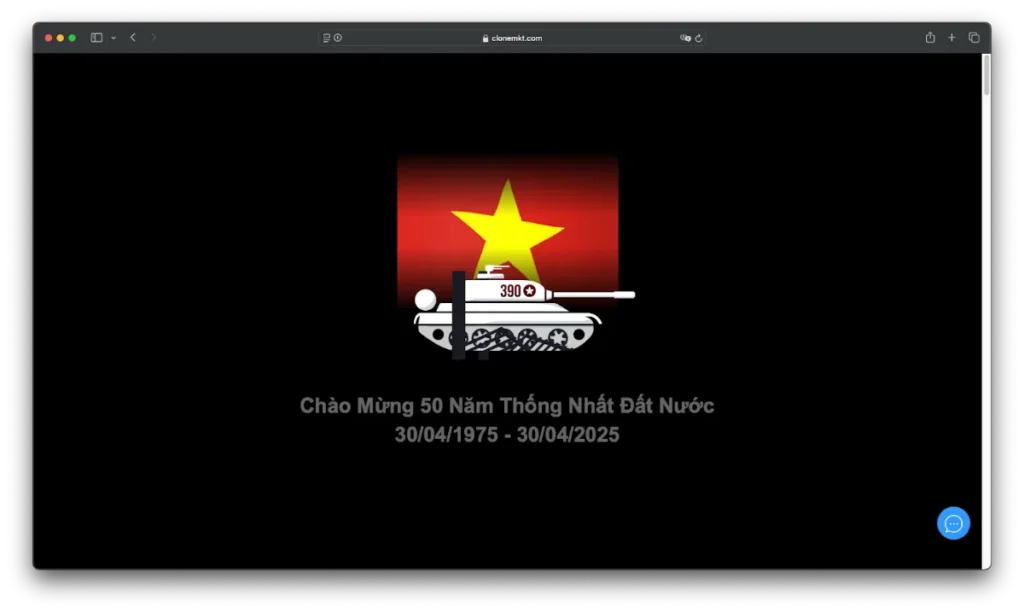Cách chèn hiệu ứng chào mừng 30/4 vào website