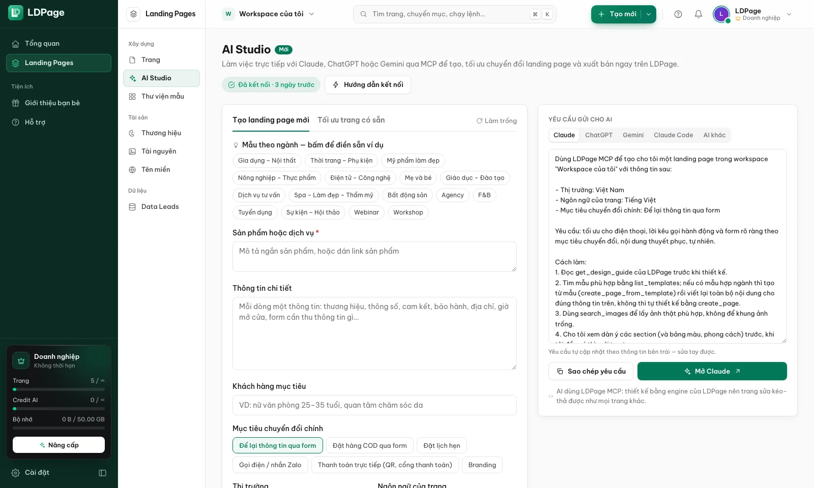 LDPage - Hệ thống tạo không giới hạn LandingPage & HomePage - ảnh 13