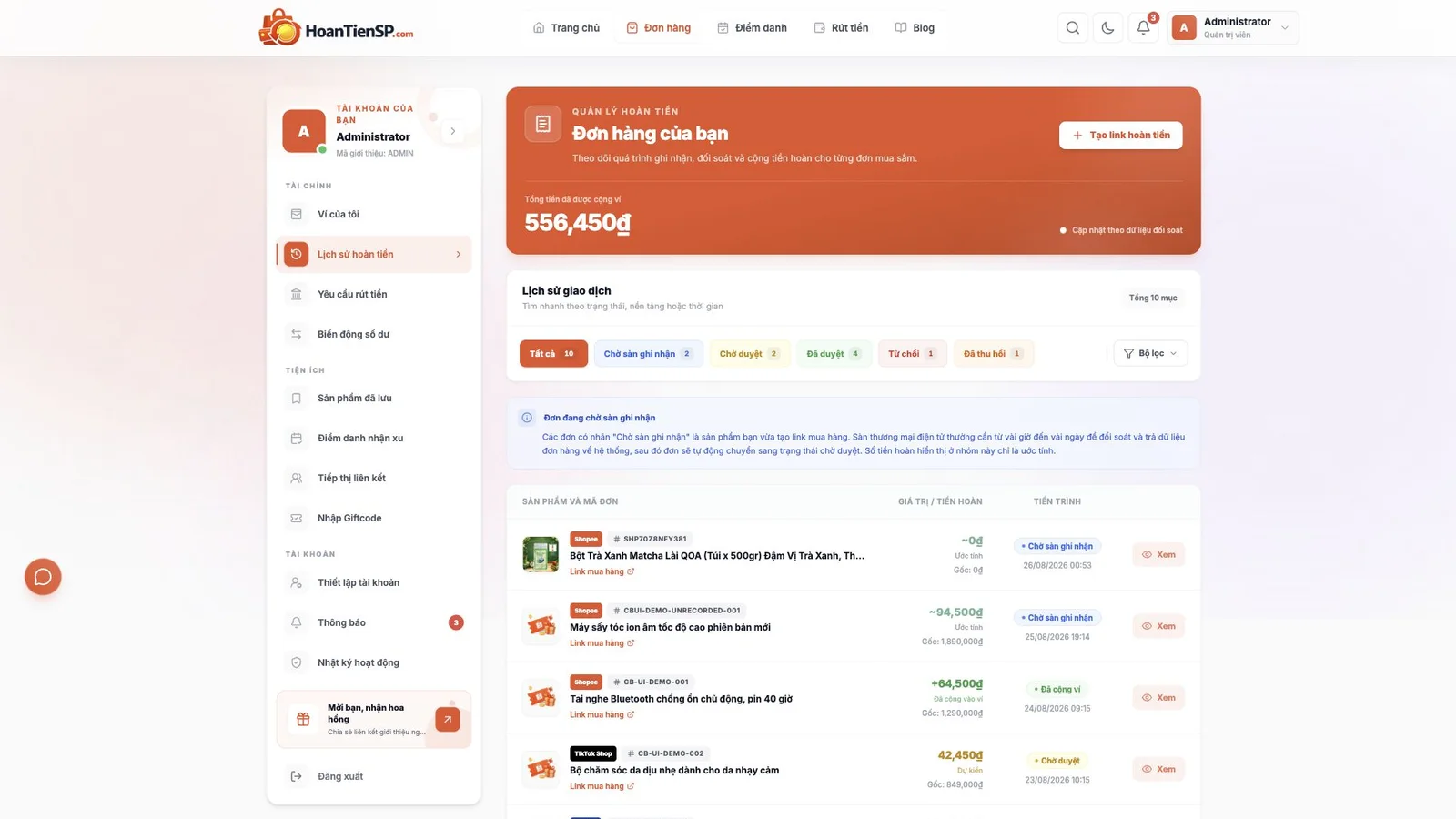 Tạo website hoàn tiền Shopee, TikTok Shop, Lazada tự động - ảnh 3