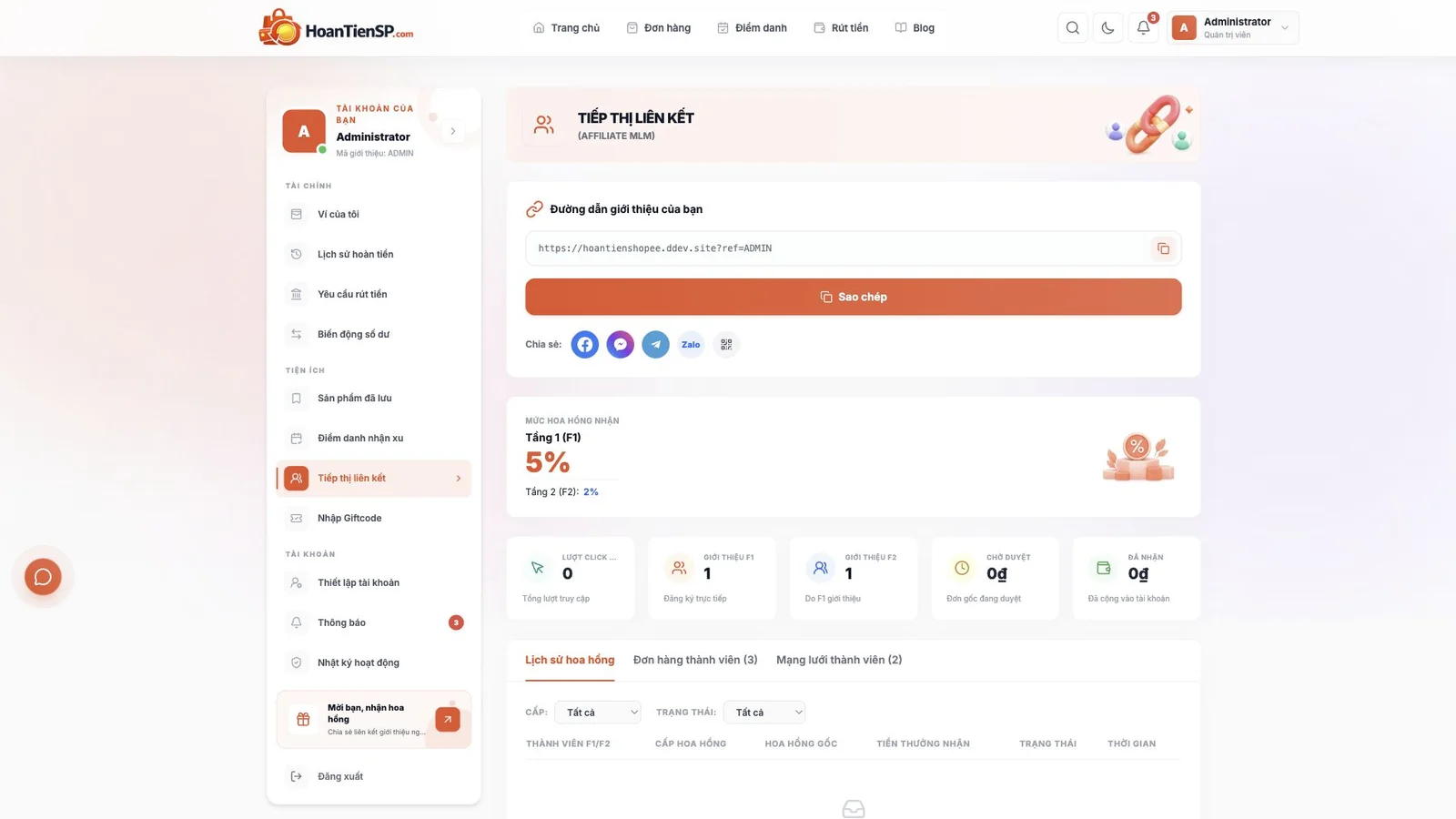 Tạo website hoàn tiền Shopee, TikTok Shop, Lazada tự động - ảnh 5