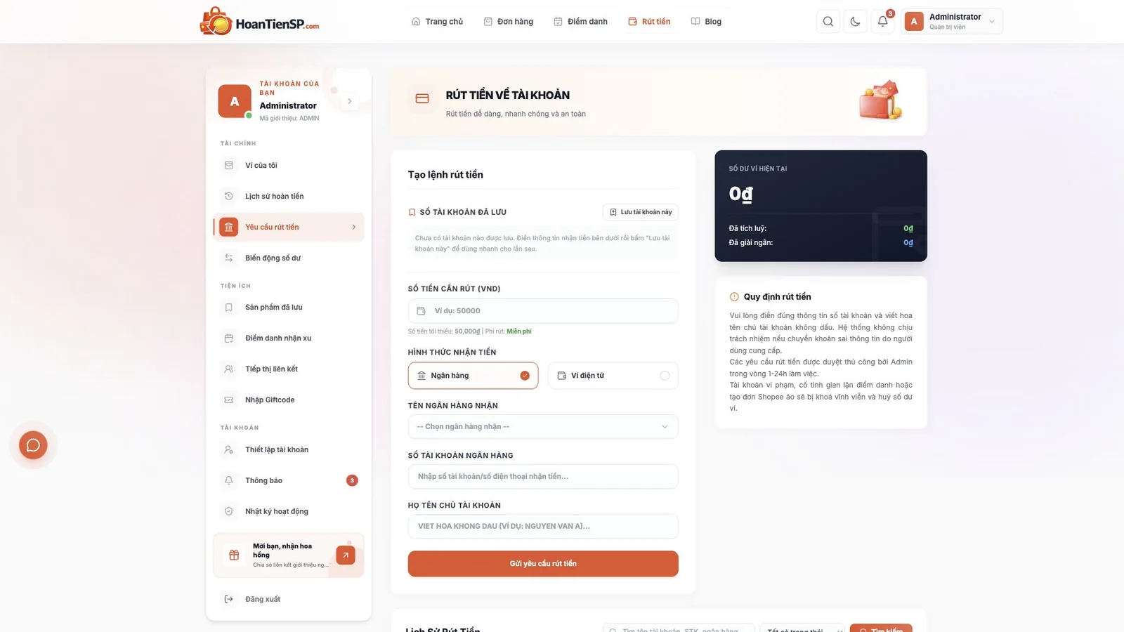 Tạo website hoàn tiền Shopee, TikTok Shop, Lazada tự động - ảnh 6