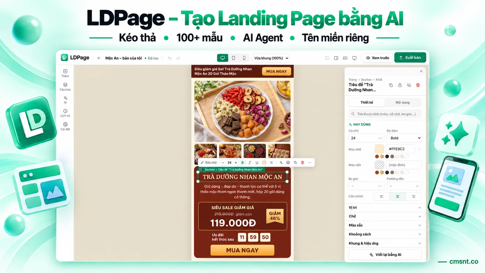 Giới thiệu sản phẩm LDPage - Hệ thống tạo không giới hạn LandingPage & HomePage