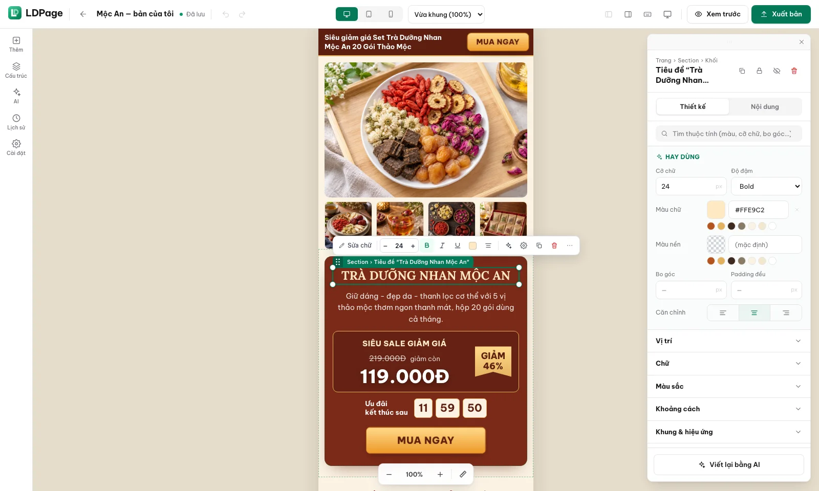 LDPage - Hệ thống tạo không giới hạn LandingPage & HomePage - ảnh 3
