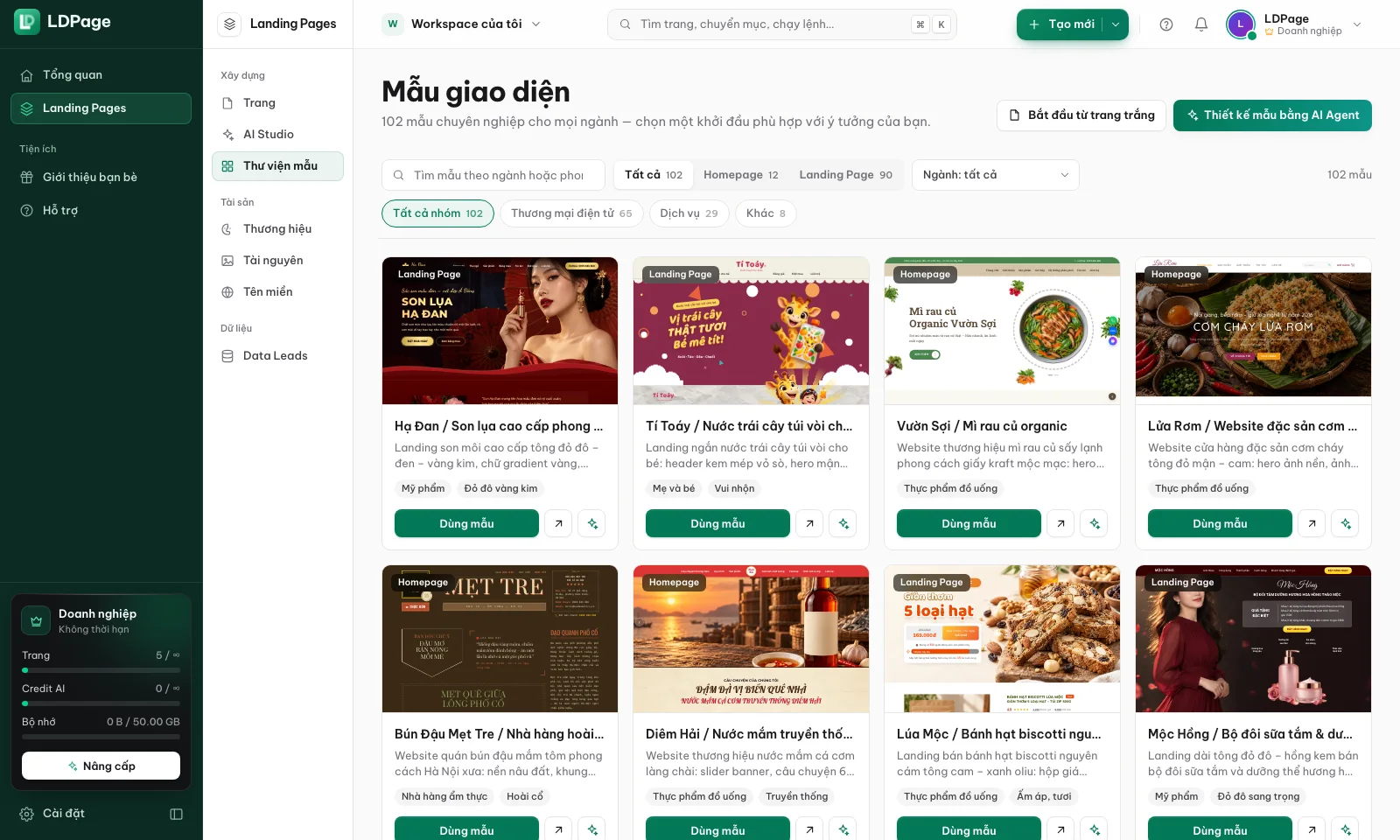 LDPage - Hệ thống tạo không giới hạn LandingPage & HomePage - ảnh 2