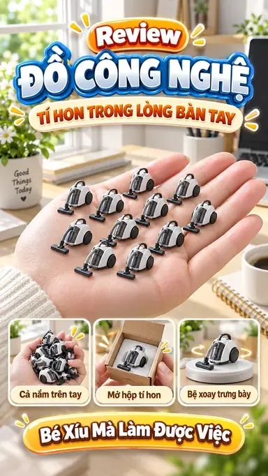 Tạo Video Review Đồ Công Nghệ Tí Hon