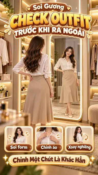 Tạo Video Soi Gương Check Outfit Trước Khi Ra Ngoài