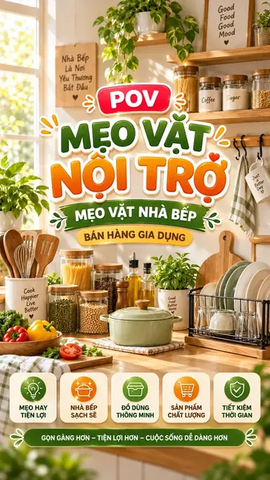 Tạo Video POV Mẹo Vặt Nội Trợ - Mẹo Vặt Nhà Bếp - Bán Hàng Gia Dụng