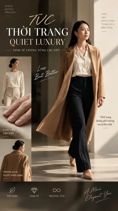 Tạo Video TVC Thời Trang Quiet Luxury