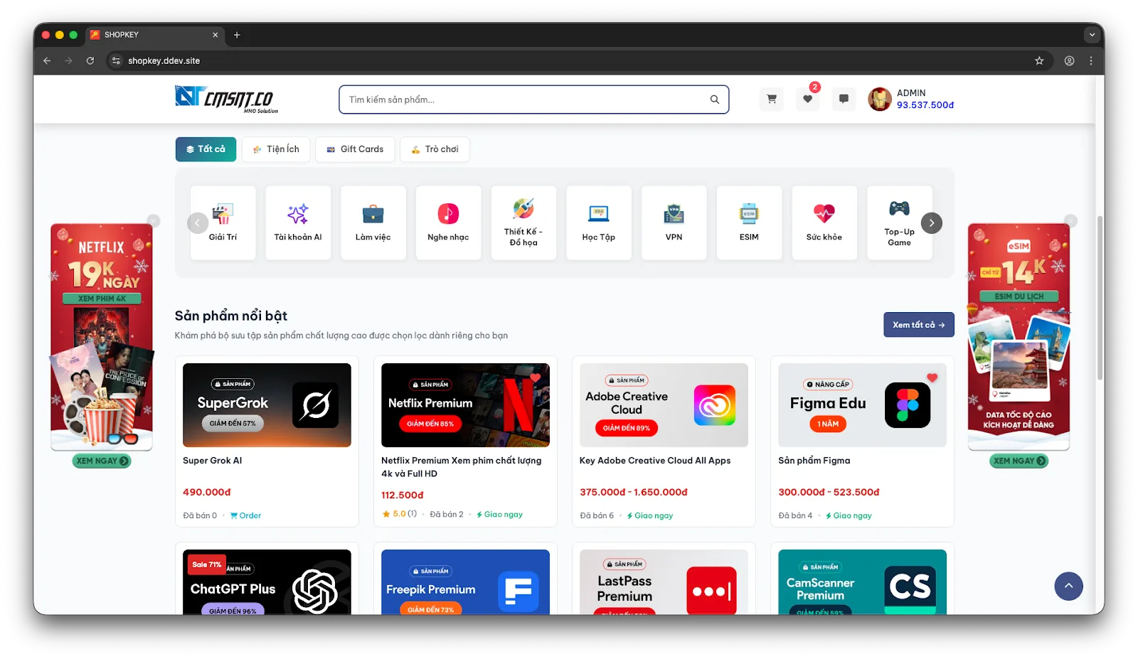 Tạo website bán tài khoản Premium bản quyền, bán key sản phẩm digital - ảnh 4