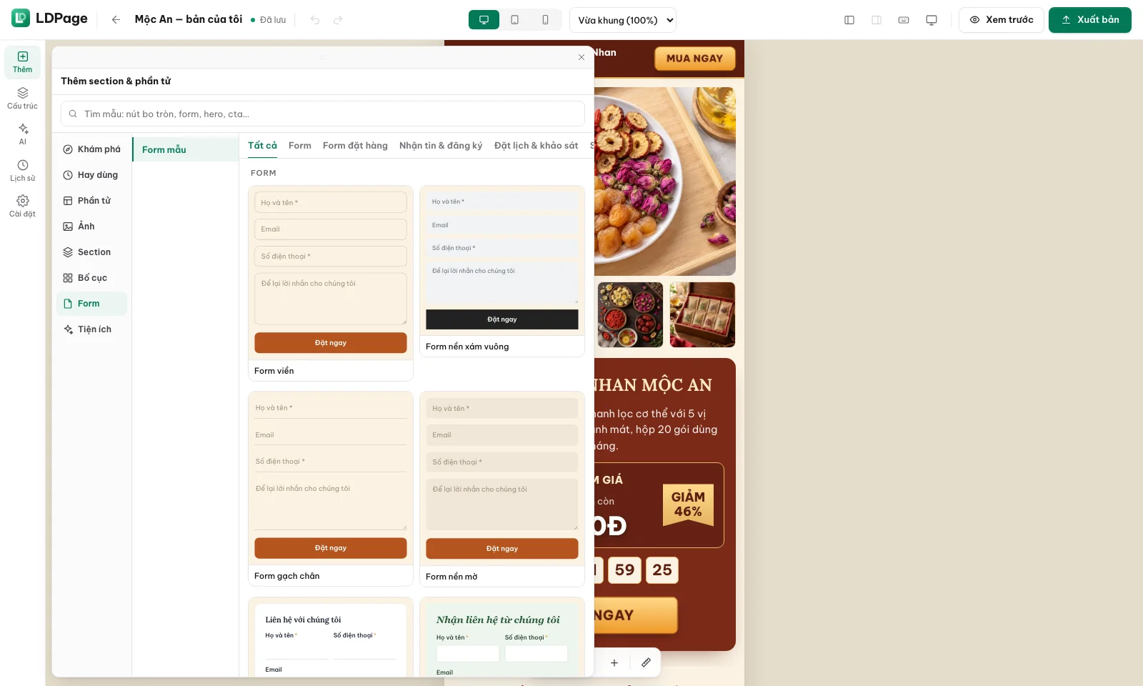 LDPage - Hệ thống tạo không giới hạn LandingPage & HomePage - ảnh 9