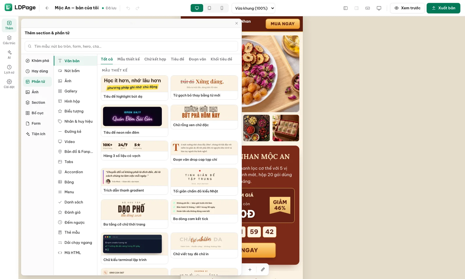 LDPage - Hệ thống tạo không giới hạn LandingPage & HomePage - ảnh 6