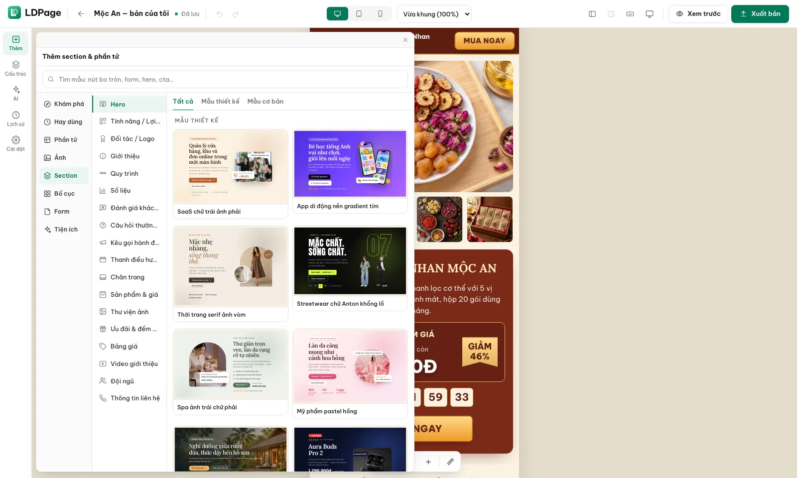 LDPage - Hệ thống tạo không giới hạn LandingPage & HomePage - ảnh 7