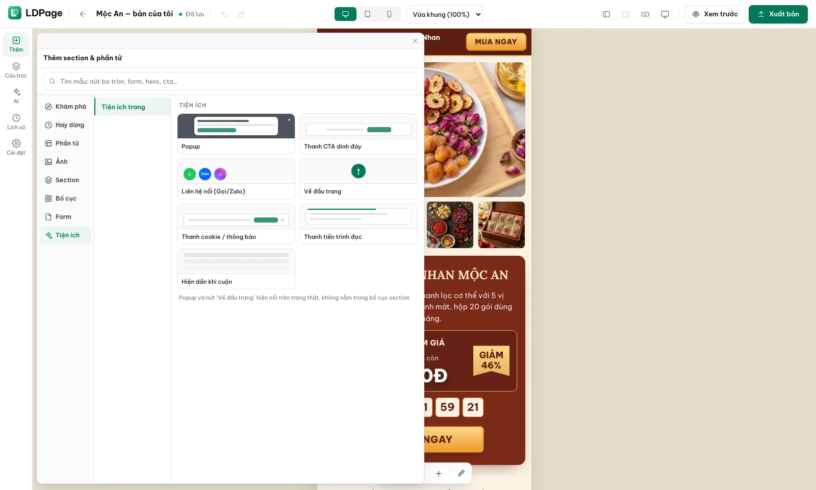 LDPage - Hệ thống tạo không giới hạn LandingPage & HomePage - ảnh 10