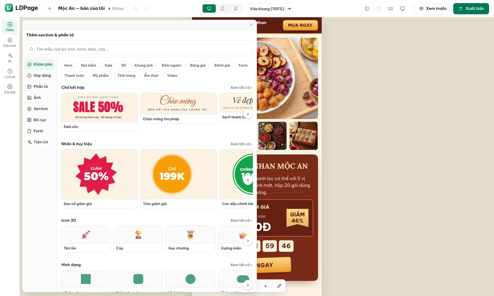 LDPage - Hệ thống tạo không giới hạn LandingPage & HomePage - ảnh 4