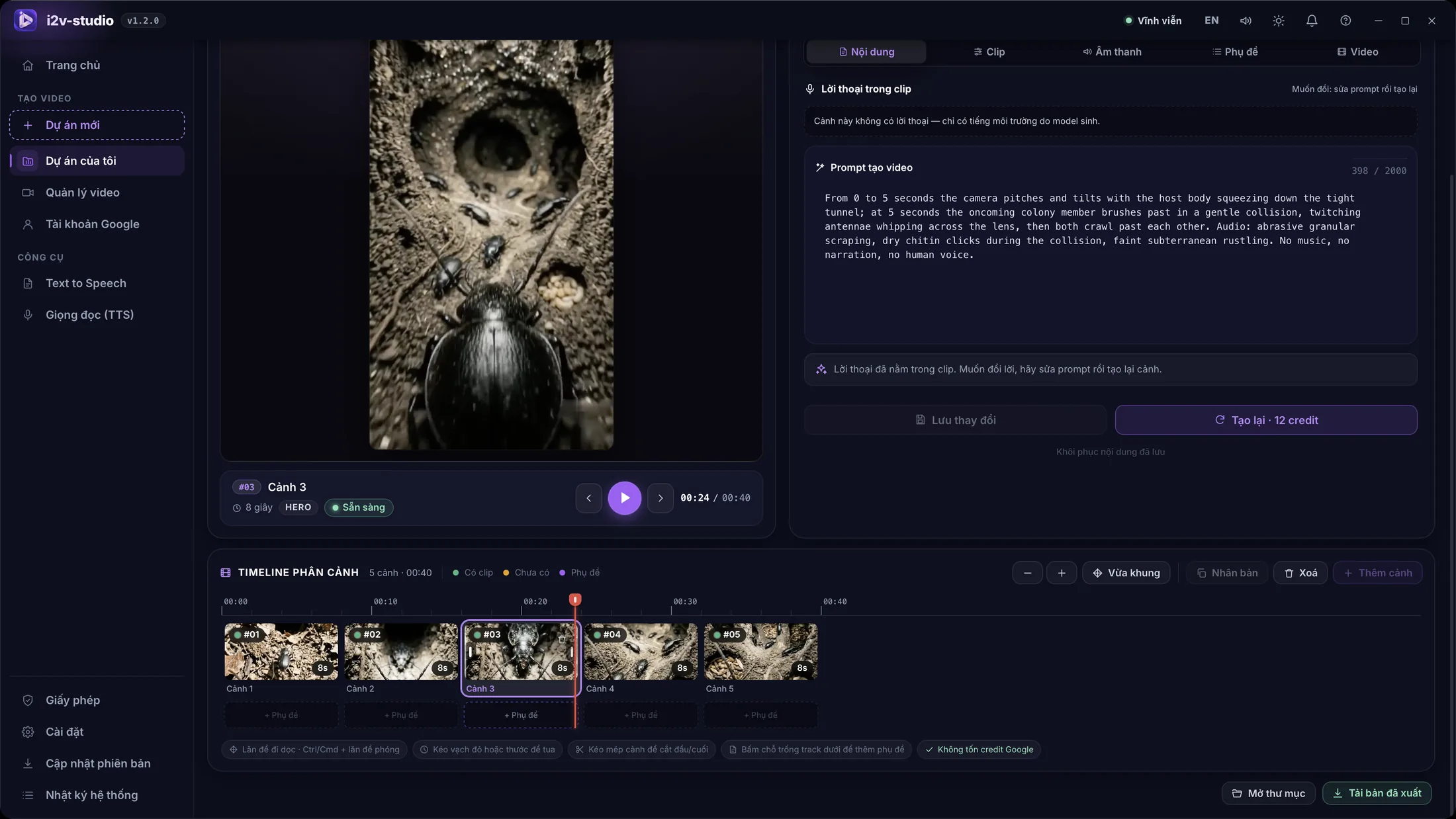 I2V Studio – Tool tạo video AI tự động bằng Google Flow - ảnh 5